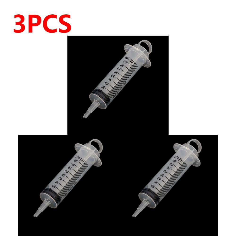 2-150ml Syringe Large Capacity With 100cm Hose Pump Measuring Washable Injector For Industrial Pet Food Feeding Oil Glue Fluid
