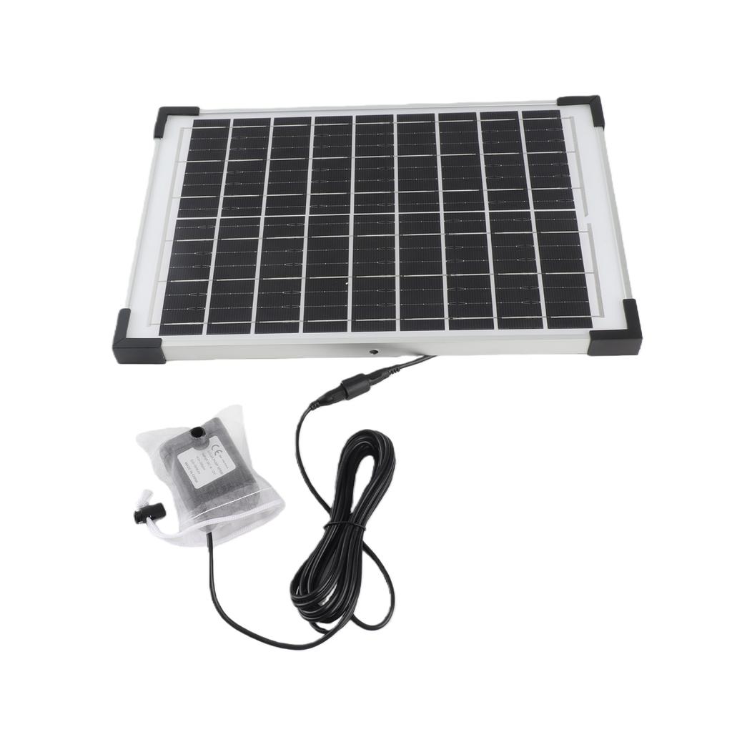 10W Solar Fountain Pump with Large Solar Panel 3 Nozzles Max. Water Height 100cm for Bird Bath Fish Tank Small Pond