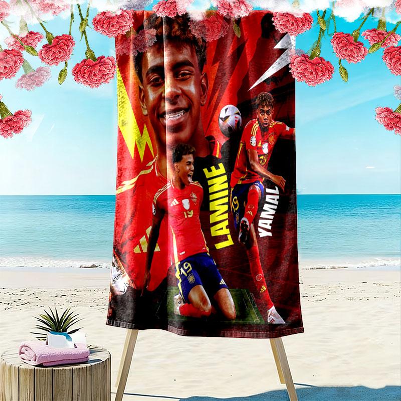Lamine Yamal Dream Strandtuch, Großes Weiches Schnelltrocknendes Handtuch für Strand Camping Schwimmen