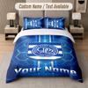 Set Biancheria da Letto Personalizzato Modello Queens Park Rangers FC, Stampa Nome Testo 1 Copripiumino più 2 Federe Tessili per la Casa