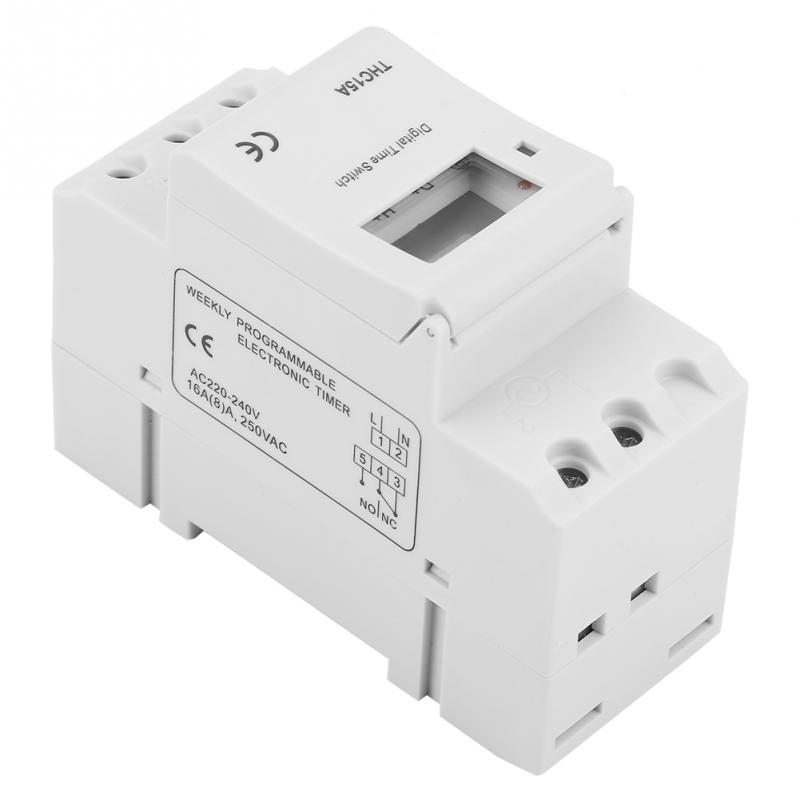 

THC-15A DIN RAIL DIGITAL PROGRAMMABLE timer time switch 220VAC 16A time switch timer time 220v Time relay THC-15A 220 V