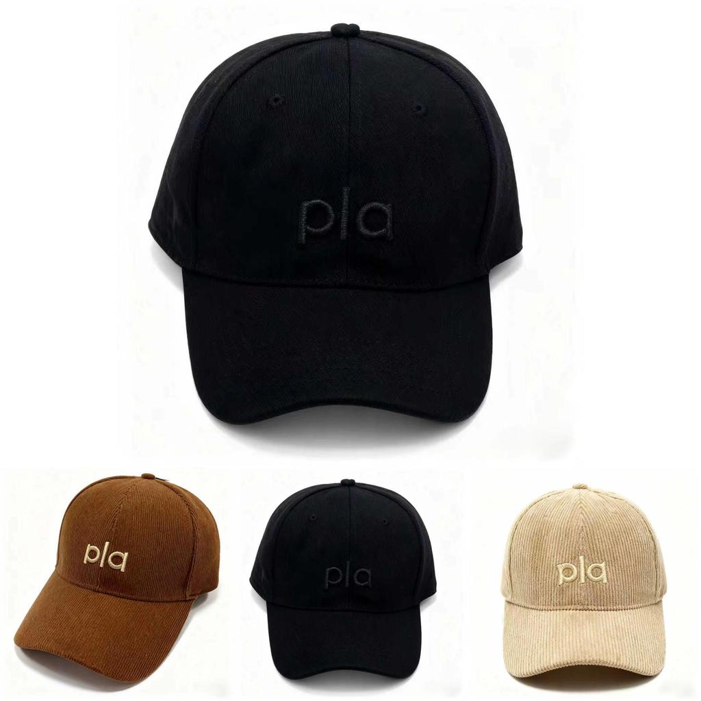 Corduroy Baseball Cap With Embroidered Letters For Sun Protection And Casual Style