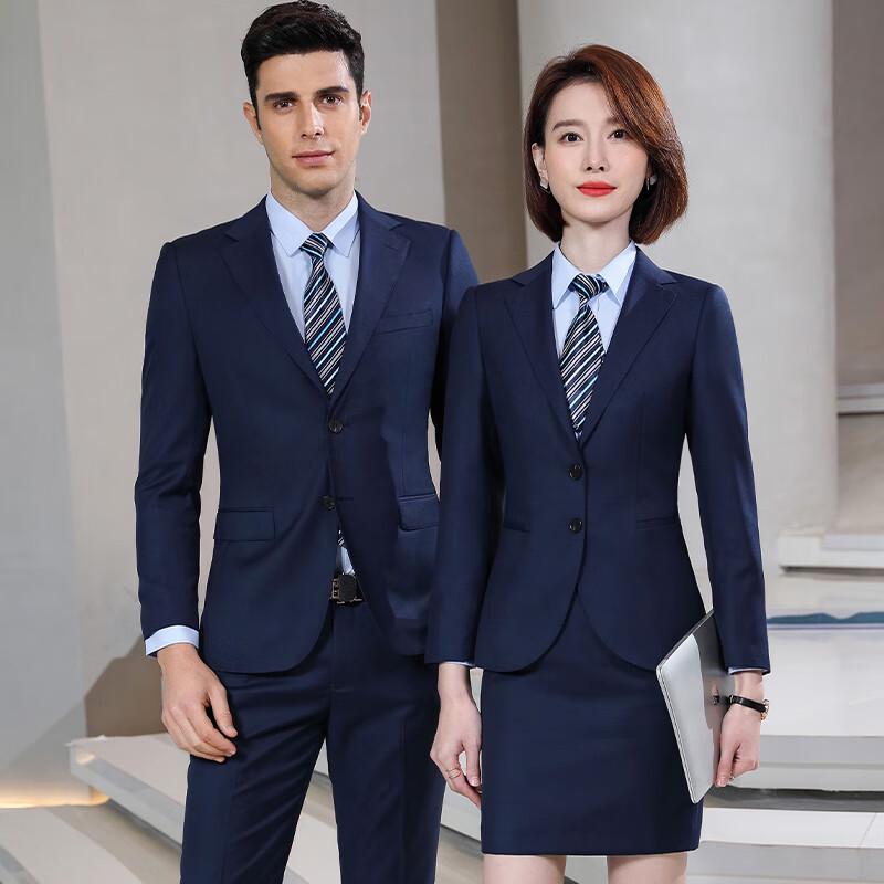 

Шерстяной костюм-тройка Troman, синий сапфир, в клетку «гусиная лапка» M