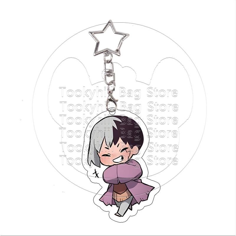 Dr. Stone Acrylic Keychain Kawaii Student Senku Ishigami Exquisite Senku Ishigami Gen Asagiri Keyring Bag Pendant Birthday Gift