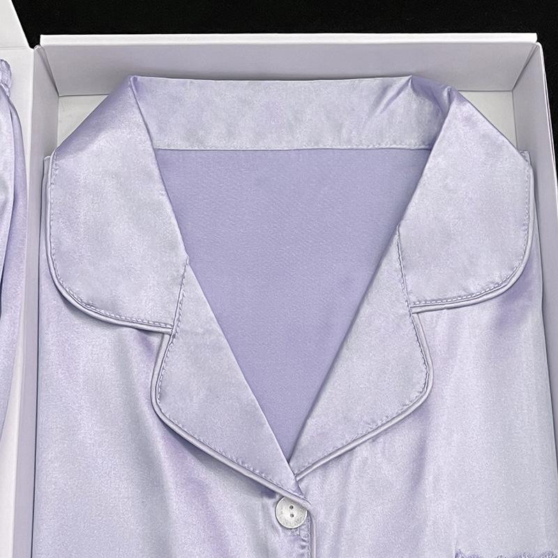 Premium High-End Pajamas Women'S Short-Sleeved Shorts Lace Loungewear Suit Can Be Worn Outside