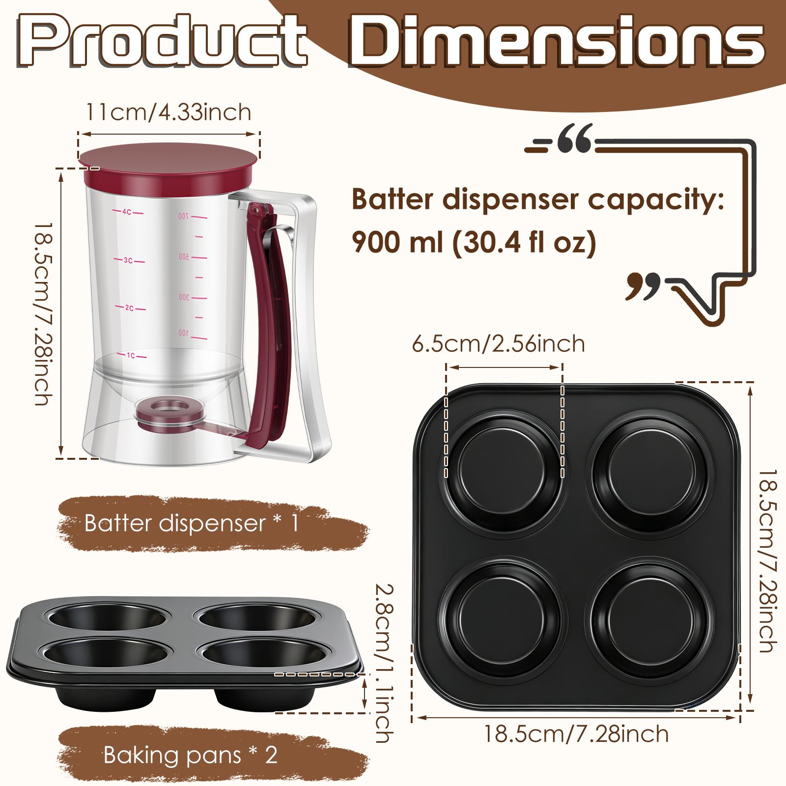 

4 Hole Muffin Pan Bakeware Non Stick Cupcake Mini Pie Pan Heavy Duty Carbon Steel Muffin Tray Standard Baking Mold With Batter