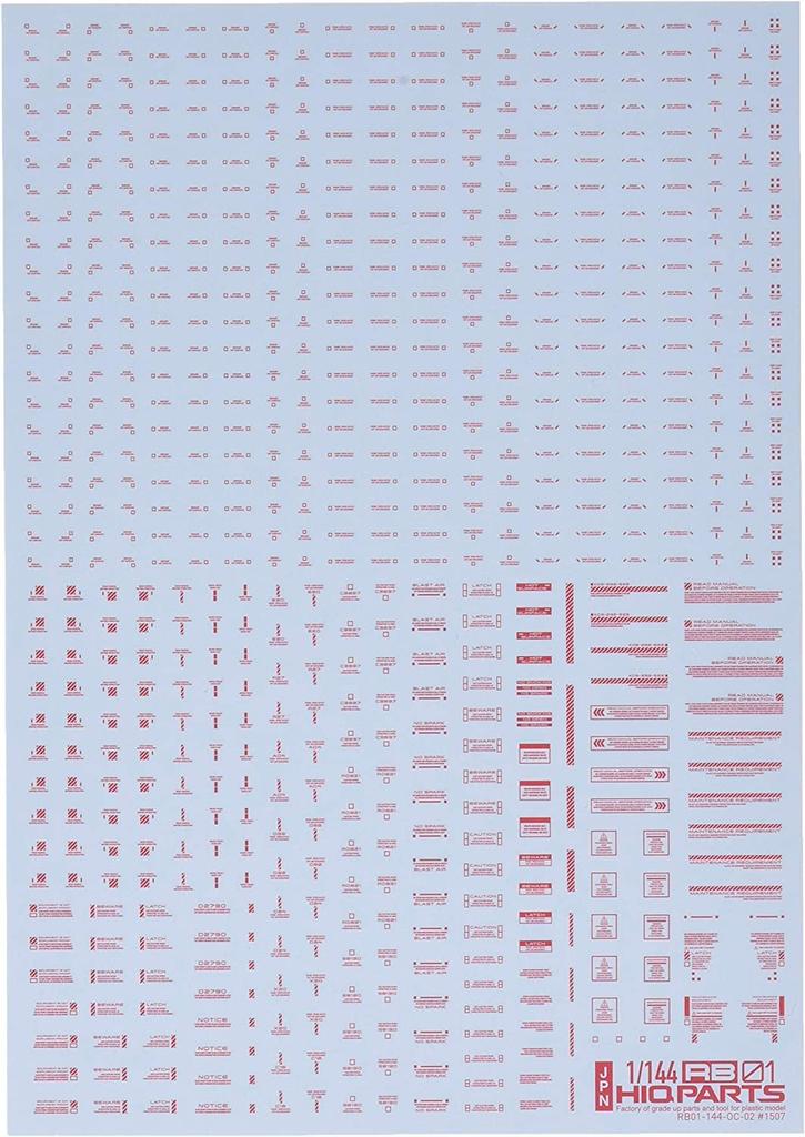 RB01 Caution Decal Color Red 1/144