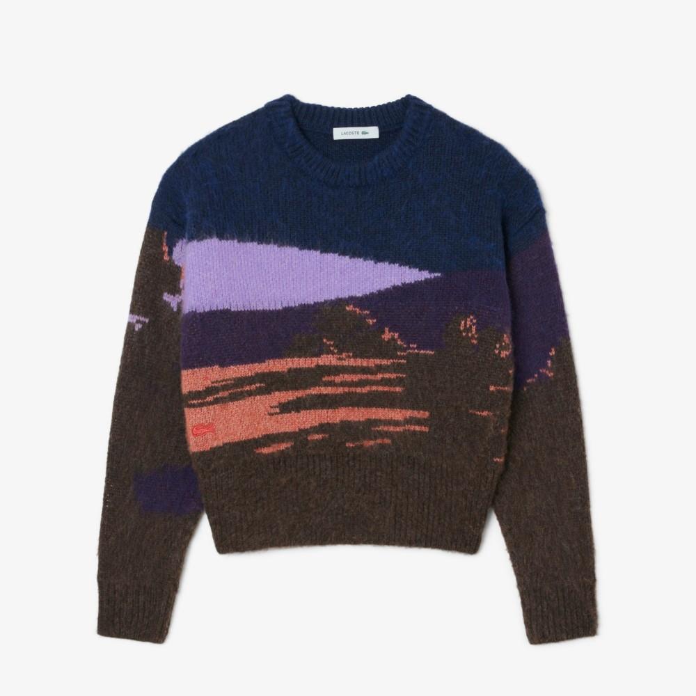 Lacoste Women's Landscape Crew Neck Sweater AF4157-55NADI