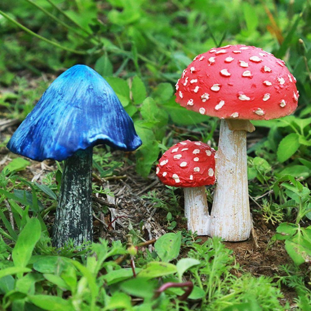Červená zahradní houba dekorace dekorace řemesla víla květináč rostliny pro terasu dvůr