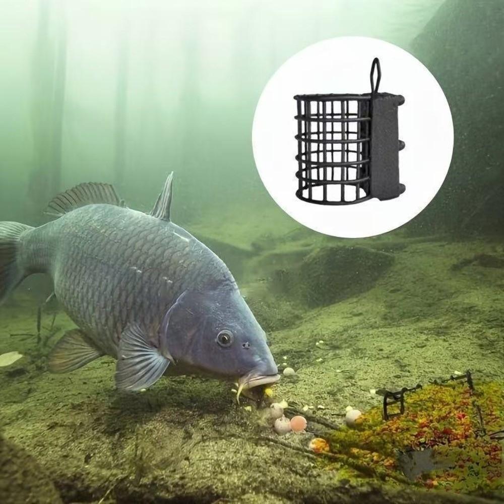 40/50/60g Weights Mesh Bait Cage Feeders Controlled Release Small Fish Protection Bait Release Feeders Fish Protection Feeders