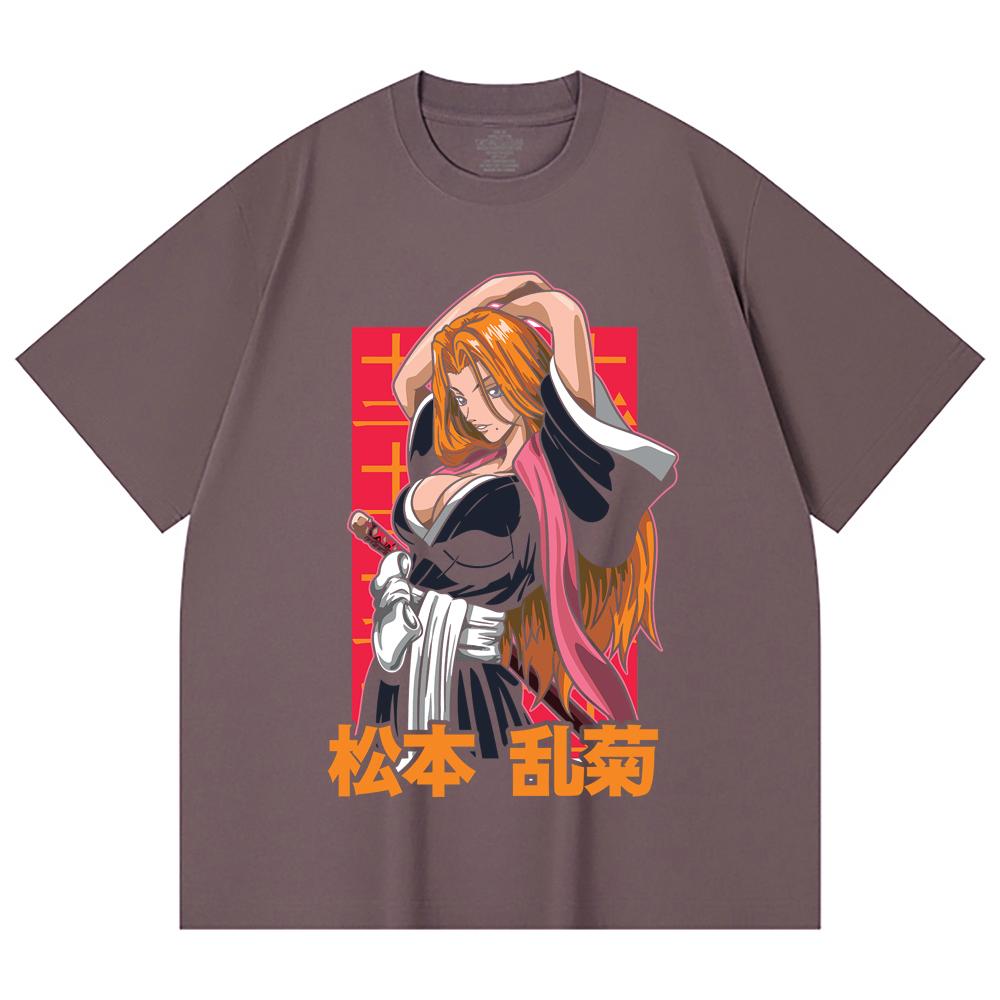 230 Gsm 100% Cotton Bleach V8 Matsumoto Print Unisex Heavy Cotton T Shirt
