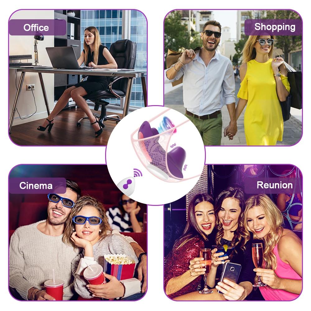 Remote Control Vibrator Sex Toys for Women Wearable Sucking Vibrators Clitoris Vagina Stimulator Clit Sucker Toy for Adult 18+