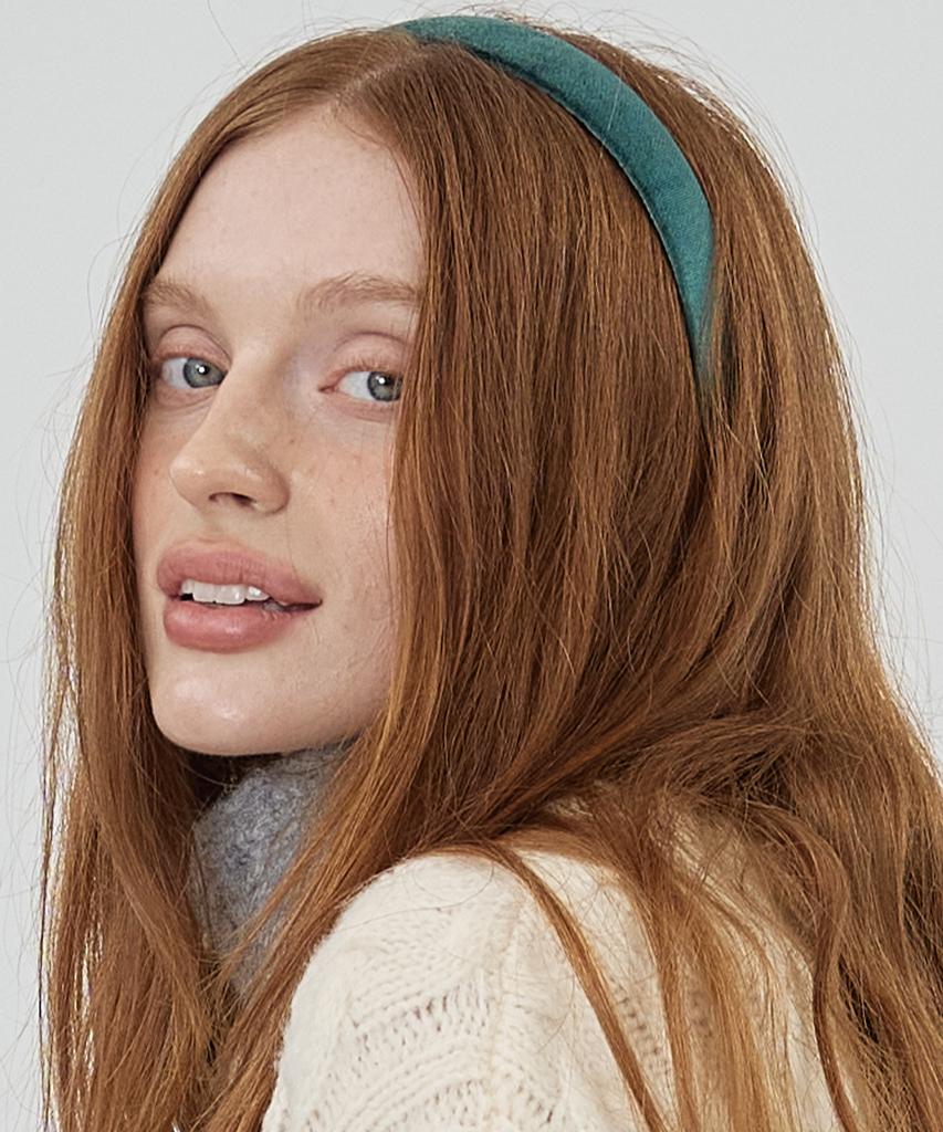 The-Abon Classic Velvet Hairband Black