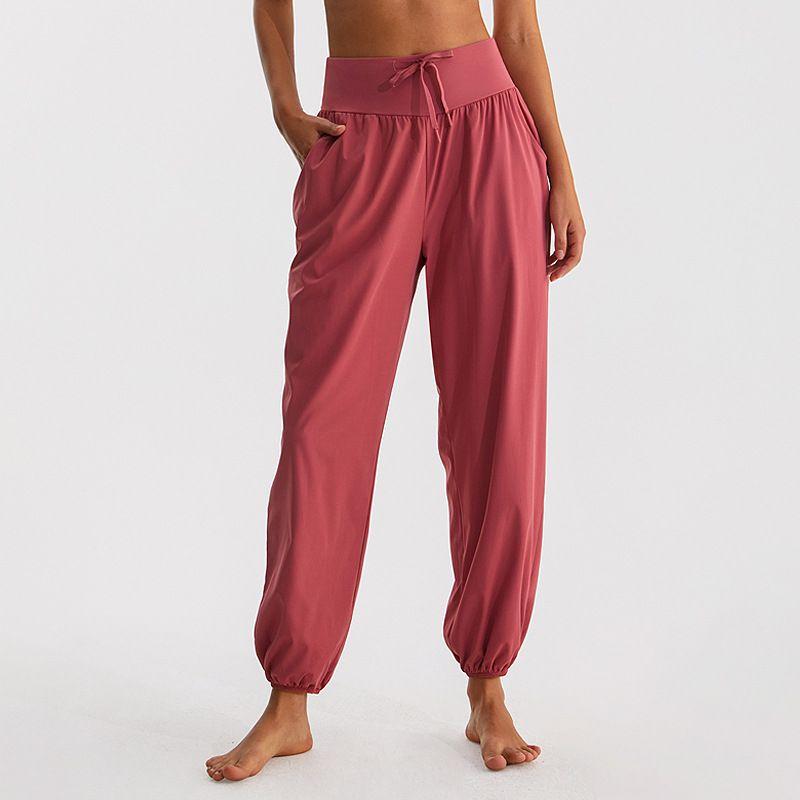 Lu Same Style Yoga Pants Women's Casual Loose Quick-Drying Breathable Cool Light Sports Pants Dance Fitness Ankle-Tied Sweatpants