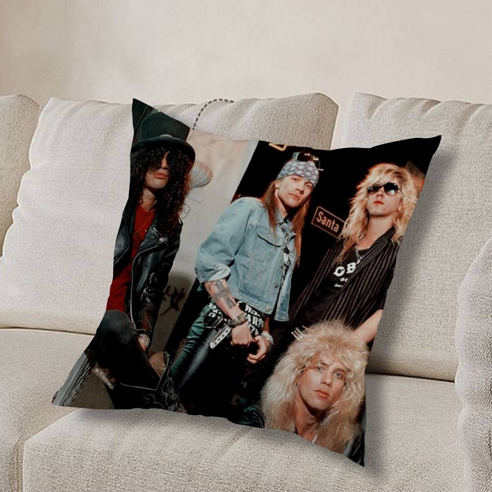 B-Band Guns N Roses Catchy Pillow Case Sofa Living Room Bedroom Headboard Backrest Cushion Square Cushion Nap Time