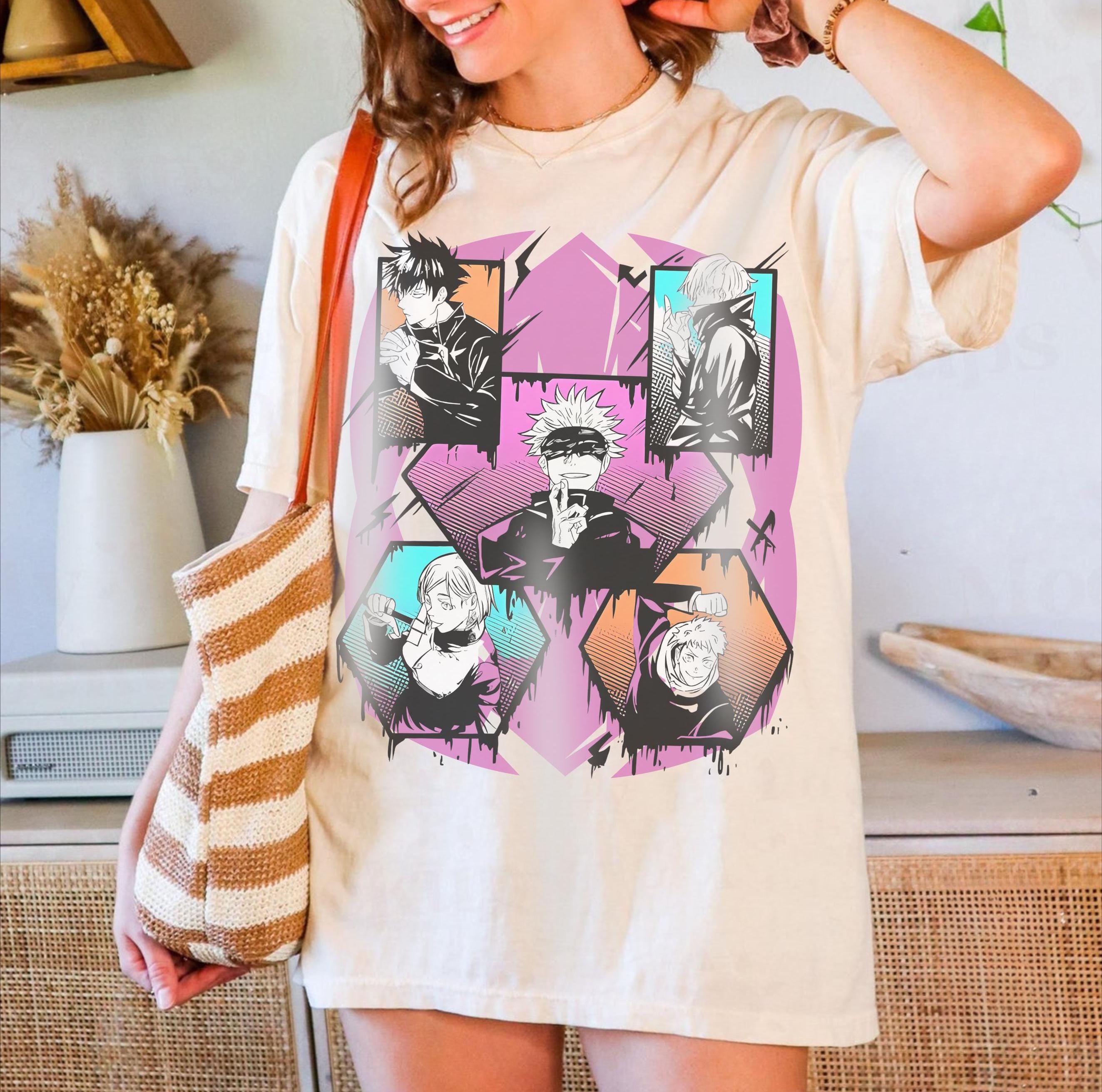 

Jujutsu Kaisen Anime Print T-shirt Overszied Men Women T-shirts Breathable Cotton Sweatshirt Fan Gift Graphic Anime Comfort Tees 4XL