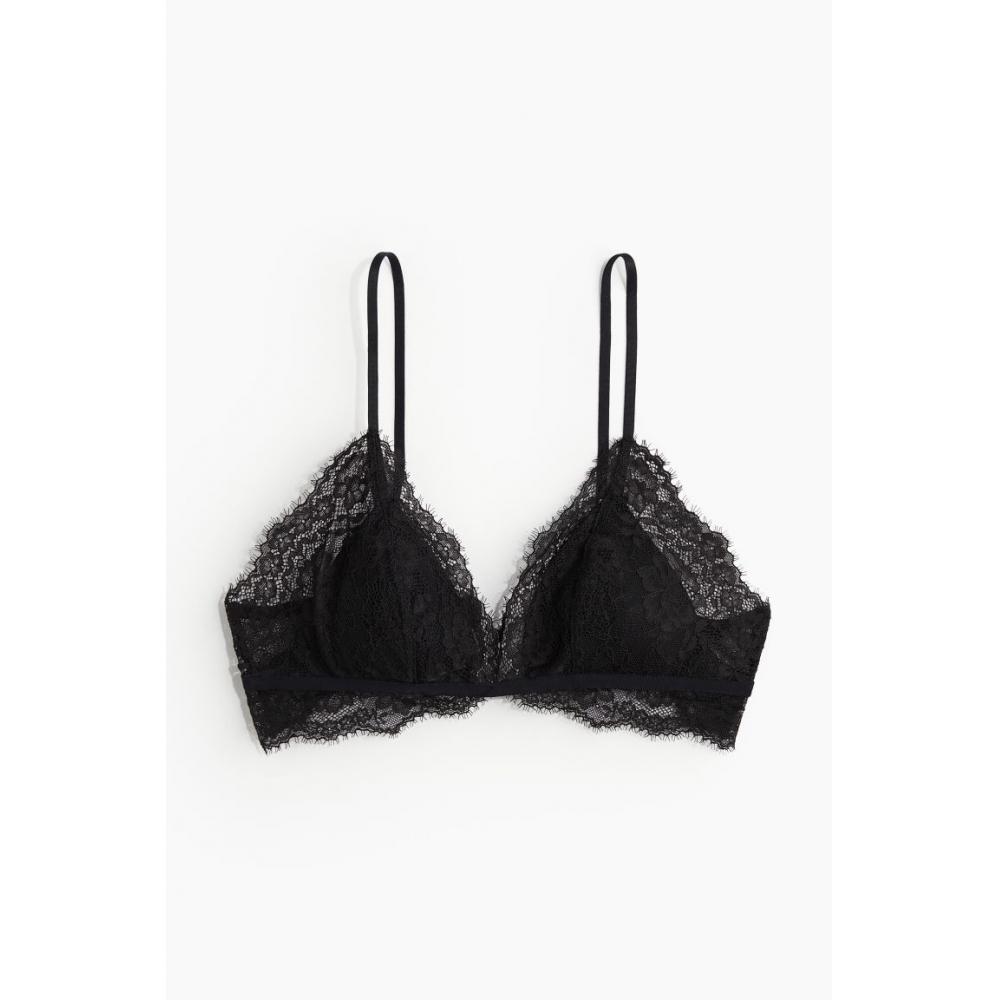 

Мягкий кружевной бюстгальтер с чашечками HM Pad Cup, черный