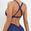 Women's European & American Style Sports Bra: Shockproof Running & Yoga Vest with Chest Pad, Stylish Back Design