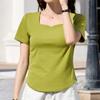 Navava Slim Chic Square Neck ShorT Sleeve T shirT nT2372
