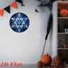 Vintage Blue Snowflake Metal Wall Sign 8x10 Inch Retro Winter Home Decor Indoor Outdoor