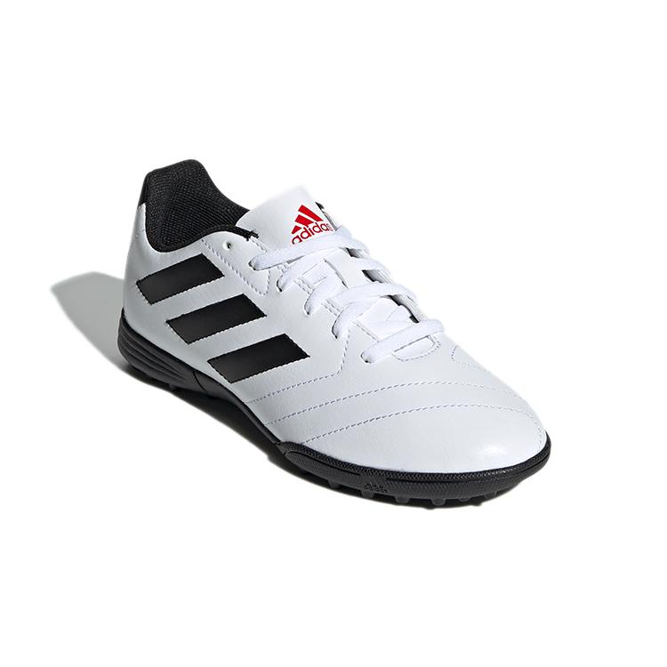 Adidas VII Tf J Abrasion Resistant Low top Kids' Soccer Shoes White Black Children Aged 3 7 Years Old EF7251