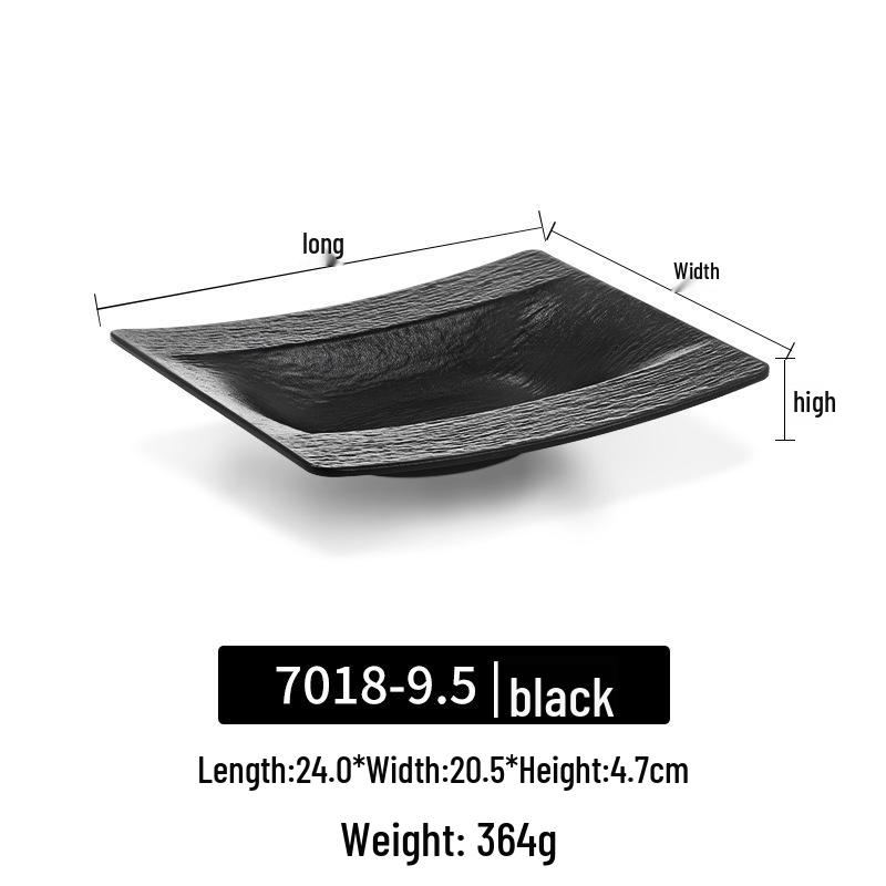 

Прямоугольная меламиновая японская тарелка для ужина и салата - Глубокий, креативный художественный дизайн для холодных блюд