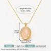 French Retro Light Luxury Oval Chalcedony Necklace In Stainless Steel