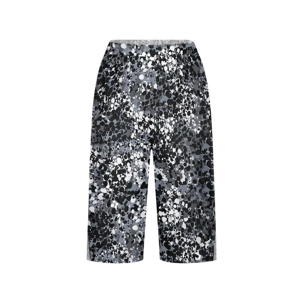 Lockere Kniebundshorts mit Blumenmuster und Seitentaschen für Damen Leichte lässige Sommerkleidung