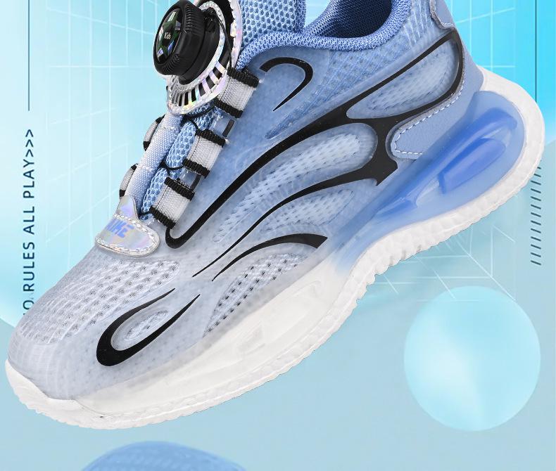 Youth Basketball Shoes: 2026 Rotating Buckle, Lightweight, Non-slip Running Sneakers for Boys