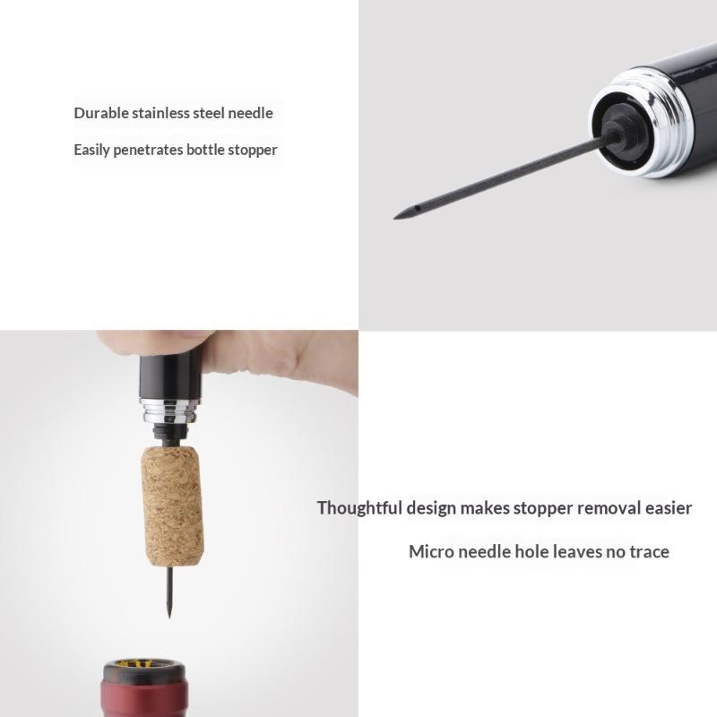 2-in-1 Luftpumpe Weinöffner Tragbar Stiftform ABS-Kunststoff Stift Luftdruck Rotwein Korkenzieher Küchenwerkzeuge Zubehör