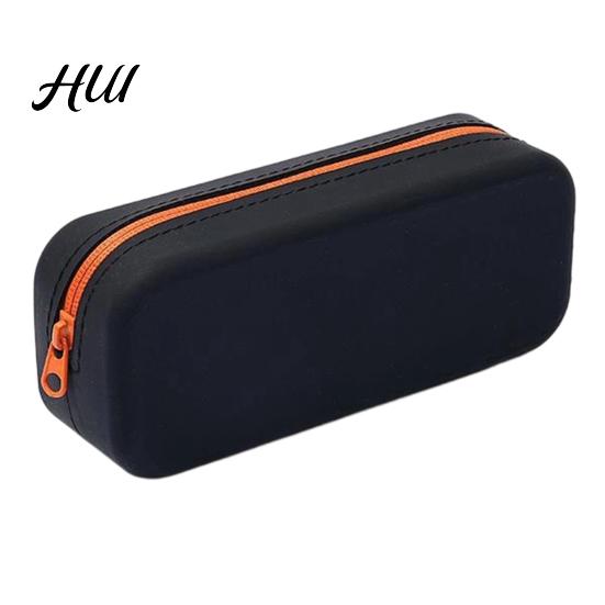 Solid Color Pen Case Silicone Pencil Case, Soft Bag, Makeup Pouch, Cosmetics Storage Pouch Stationery Bag for Students, School Supplies One-piece