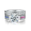 Wedding Rings For Women Classic AAA+ Cubic Zirconia Silver Couples Lovers Finger Ring Jewelry DWR606