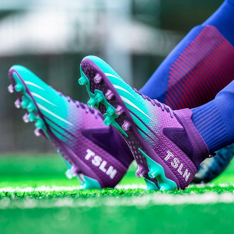 Boty na fotbal pro mládež Vysoce kvalitní ponožky na umělý trávník Outdoor Pánské dlouhé nehty Sportovní kopačky Velká velikost