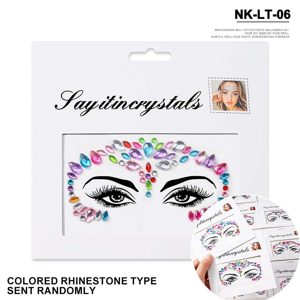 Eco-Friendly Masquerade Acrylic Face Diamond Stickers