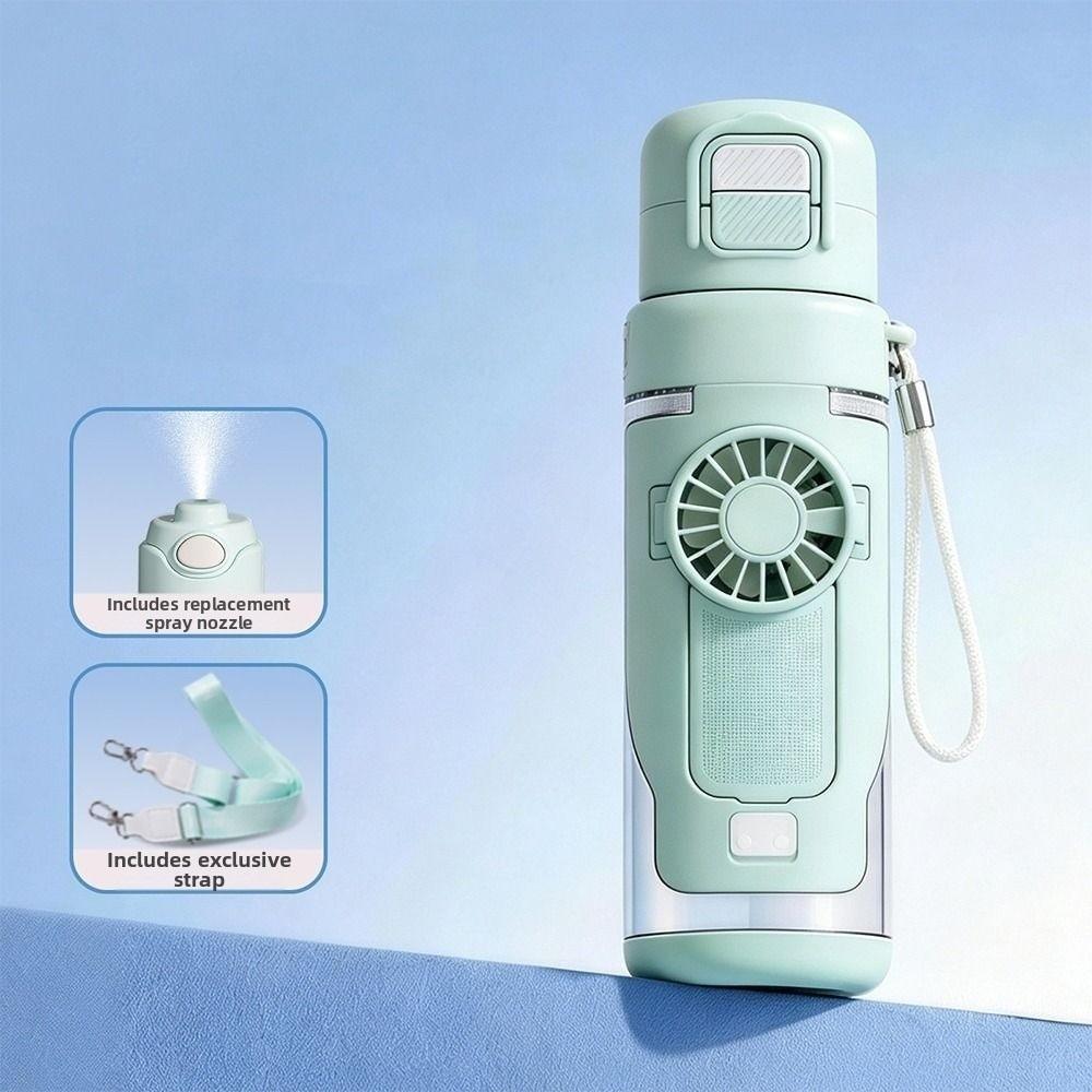 Ventilatore Spray Idratante a Doppio Uso Tazza Ventilatore Staccabile Ventilatore Borraccia Borraccia Sportiva Viaggio