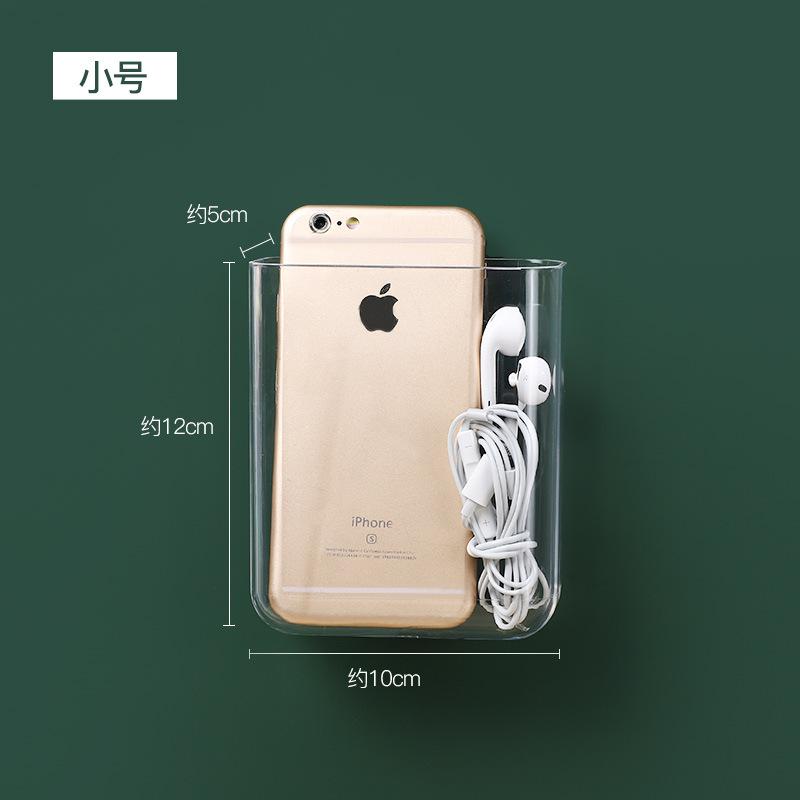 Transparent PS wall-mounted storage box Multifunctional bedside storage storage box Living room wall non-marking sundries finishing box 1500₽