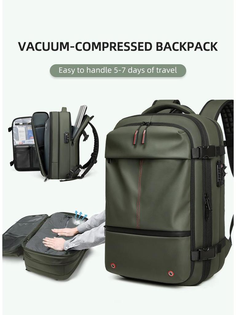 Men's Large-Capacity Multifunctional Backpack: Water-Repellent Travel and Laptop Bag