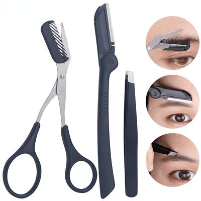 3PCS Augenbrauen Trimmer Beauty Tools für Anfänger Augenbrauen Schere Sicherheit Augenbrauen Haar Rasierer