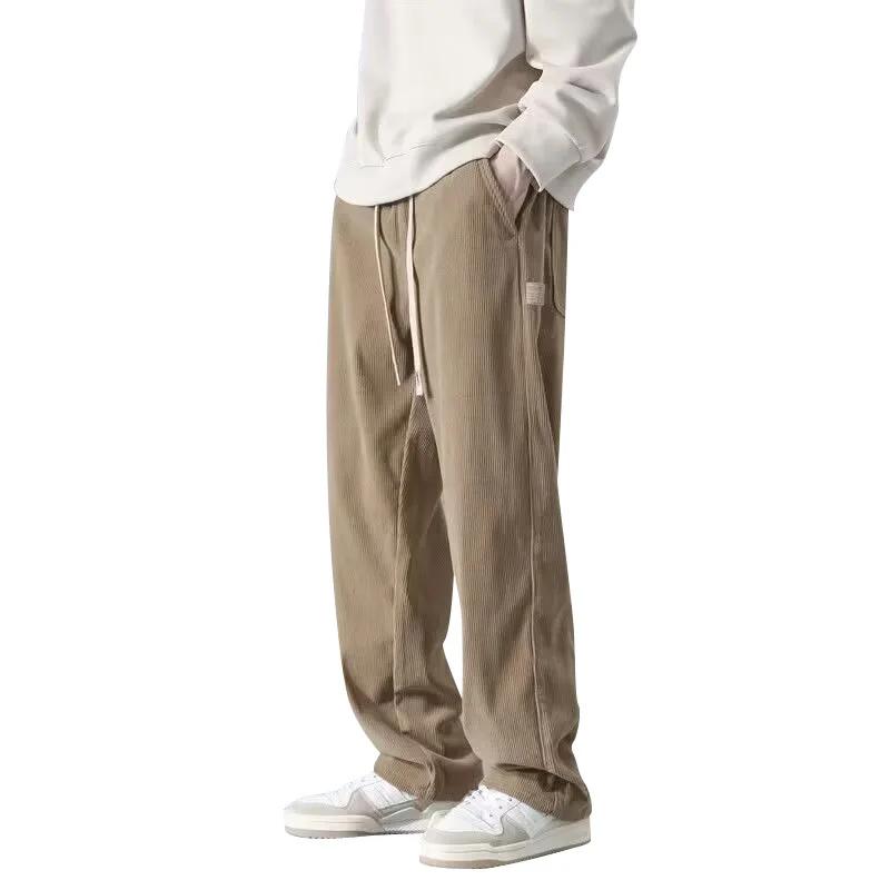 Men's Trousers Loose-Fit Straight-Leg Wide-Leg Casual Pants Lifestyle Pants Trendy Brand Sports Casualtrousers