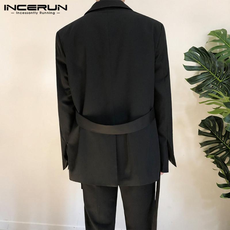 INCERUN Men's Lapel Neck Casual Business Jacket Blazer Coats
