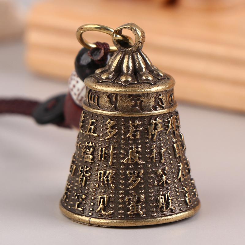 Vintage mosazné tibetské buddhistické mantra- zvonkové klíčenky šňůrka přívěsky ručně vyráběné lano kroužky na klíče od auta visací šperky