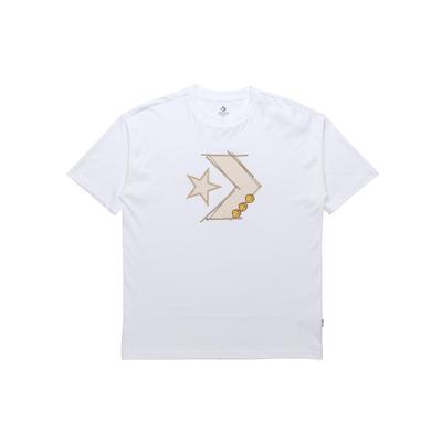 Converse T Shirts Unisex White Crew Neck Moderate Straight Fit 10020852-102