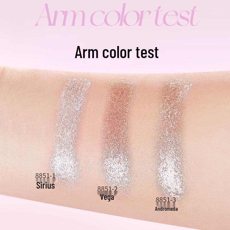 QXQY Pearlescent Highlight Powder - Shimmering Face Brightener with Glitter Flakes