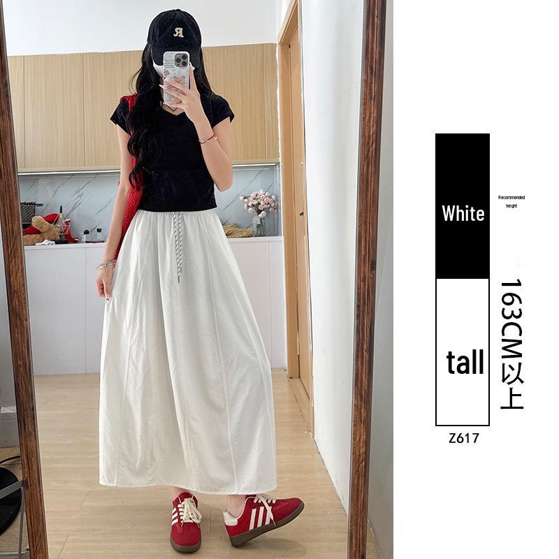 Women's Plus Size Quick-Dry Floral A-Line Midi Skirt - Trendy Summer Workwear 2026 Collection (Pumpkin)