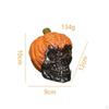 Pumpkin Skull Decoration Halloween Resin Craft Sculpture Horror Decor Ornament for Tabletop