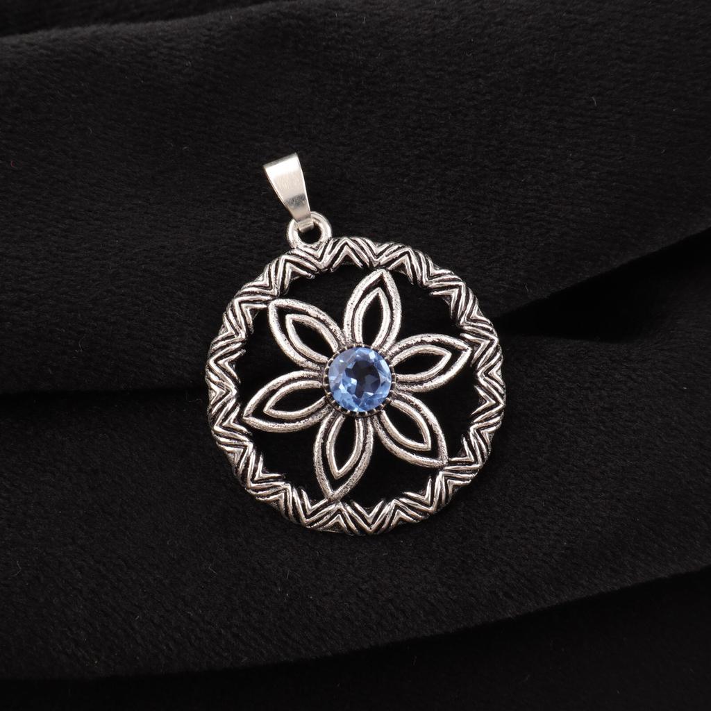 Natürlicher Tansanit Edelstein 925 Sterling Silber Modeschmuck Anhänger 1,48" CP-29-8