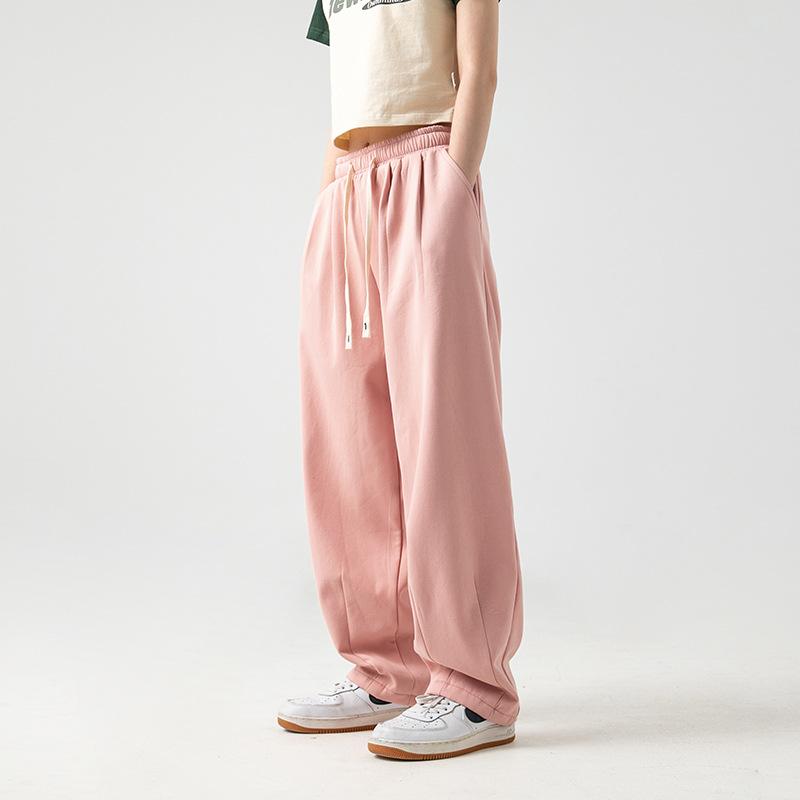 Loose Pleated Fleece Thick Casual Long Sweat Pants For Men And Women
