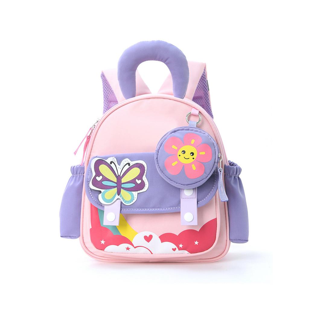 

Childrens Cartoon Backpack With Polyester Material For School Travel And Storage розовый