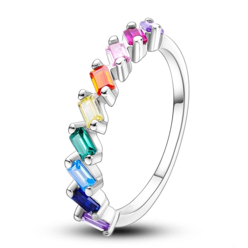 New Disney Fashion Sun Sapphire Couple Fit Pandora Birthday Gift Valentine's Day Limited Edition Ring