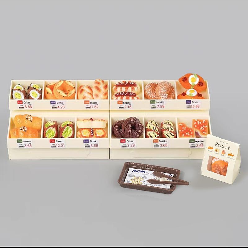 Mini Miniature Breadboard Dessert Model Simulation Play House Toy Shelf Ornament Edible Play Doll House Small Ornament
